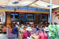 Tibetans in tea house  » Click to zoom ->